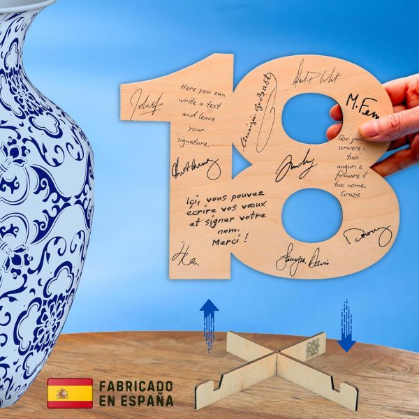 CUBIBOO ART Números de Madera 18 Años - Imagen 3